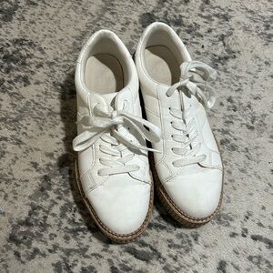 White platform sneakers
